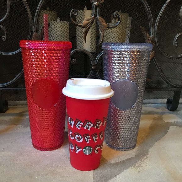 Starbucks Other - Starbucks Studded 2019 Pink and Platinum Tumblers